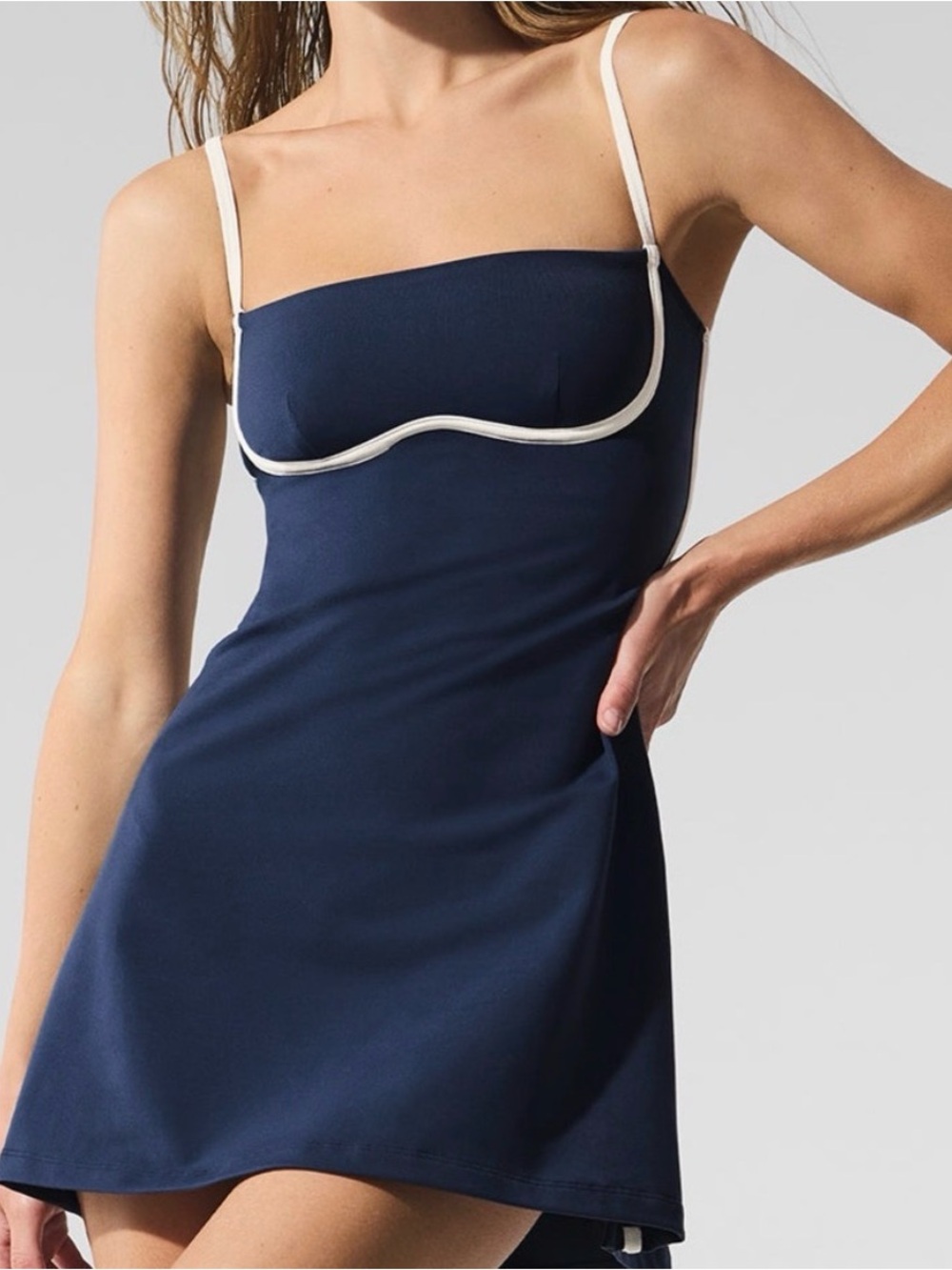 Alo Tennis Dress navy and white